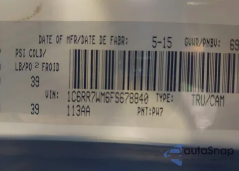 2015 Ram 1500 Longhorn from USA, damaged, VIN 1C6RR7WM6FS678840